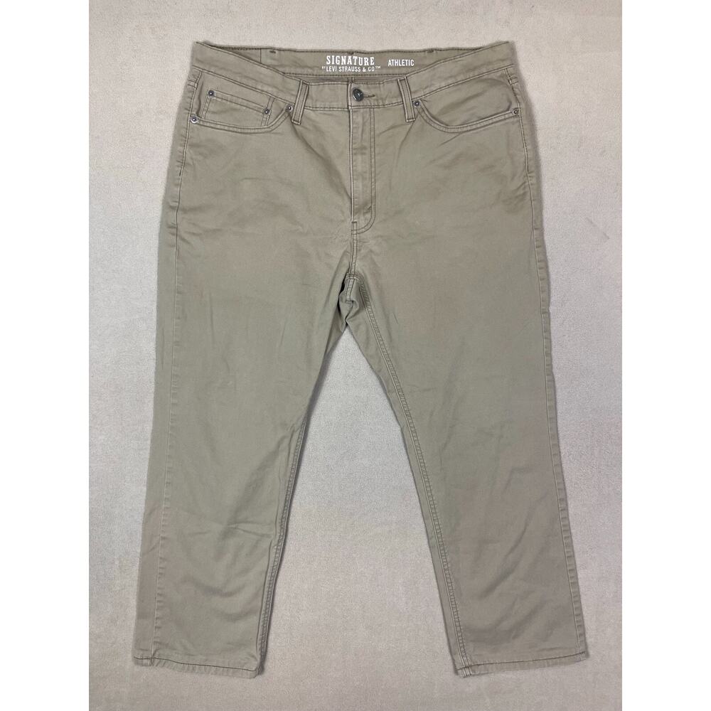 Signature by Levi Strauss Athletic Jeans Mens 38x30 Straight Leg Regular‎ Fit
